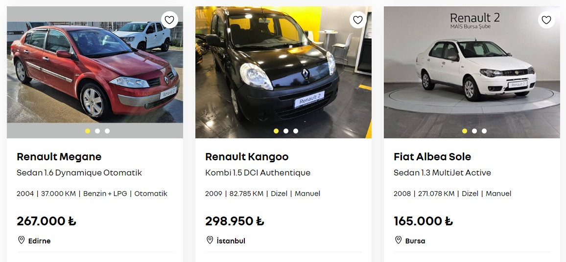 Renault garantisi ile satılıyorlar! 165 Bin TL'den başlayan fiyatlarla kelepir ikinci el araçlar!