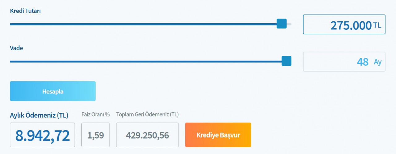 En ucuz taşıt kredisi Halkbank'ta! 275 Bin TL taşıt kredisi yeni taksitleri belli oldu!
