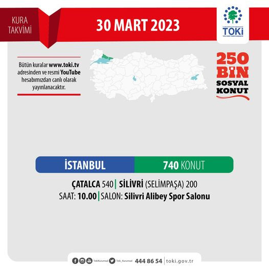 TOKİ İstanbul Çatalca, Silivri Selimpaşa sosyal konut kura sonuçları 30 Mart 2023!